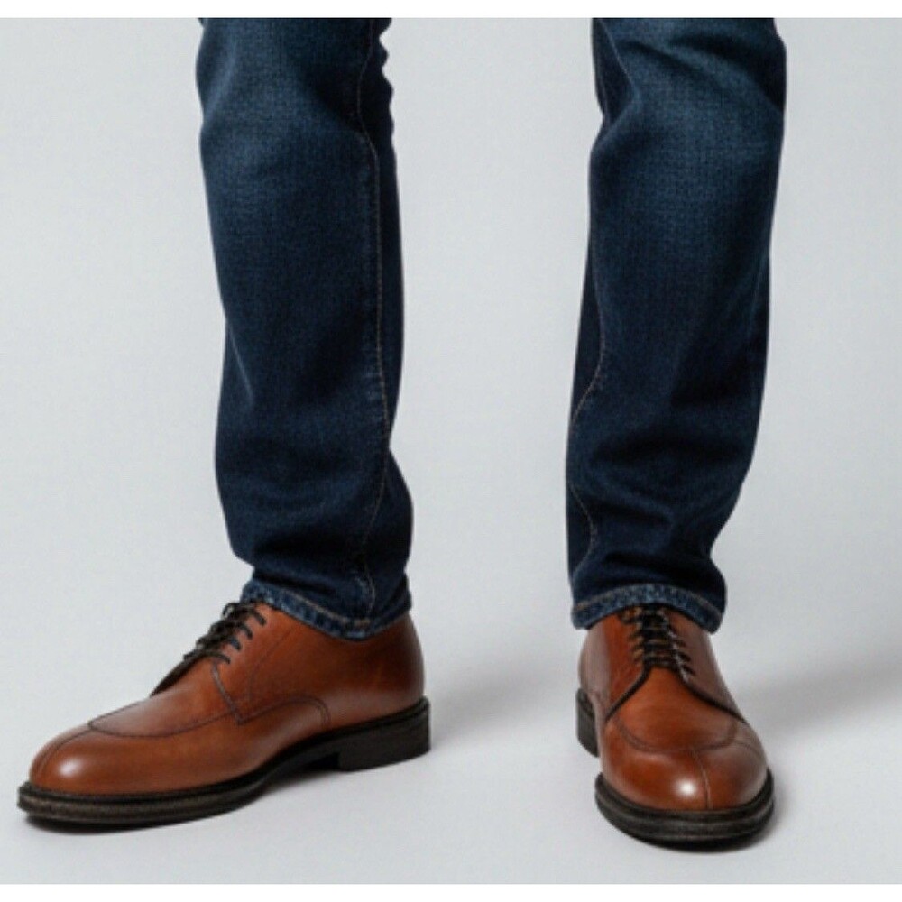 $425 Allen Edmonds Men 10D WALTON Chili Brown Leather Dress DERBY Shoes